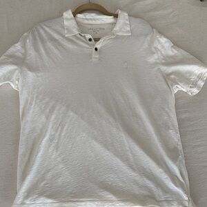 John Varvatos Classic Cream/ White Polo Shirt Men’s XL Standard Fit